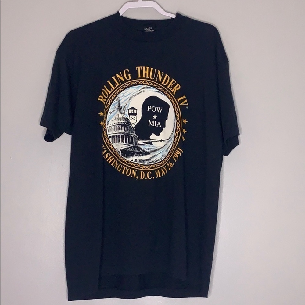 Vintage Single Stitch Rolling Thunder IV POW MiA Shirt short sleeve XXL men’s